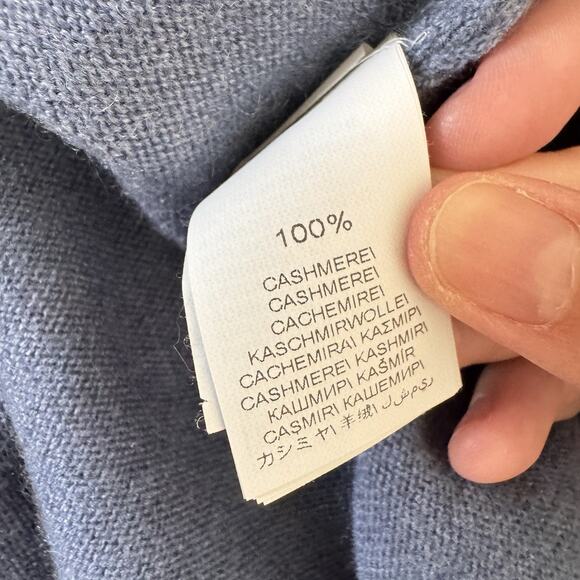 Brunello Cucinelli NWT Blue 100% Cashmere Metallic Fringe Sweater Size M Italy - Picture 12 of 13